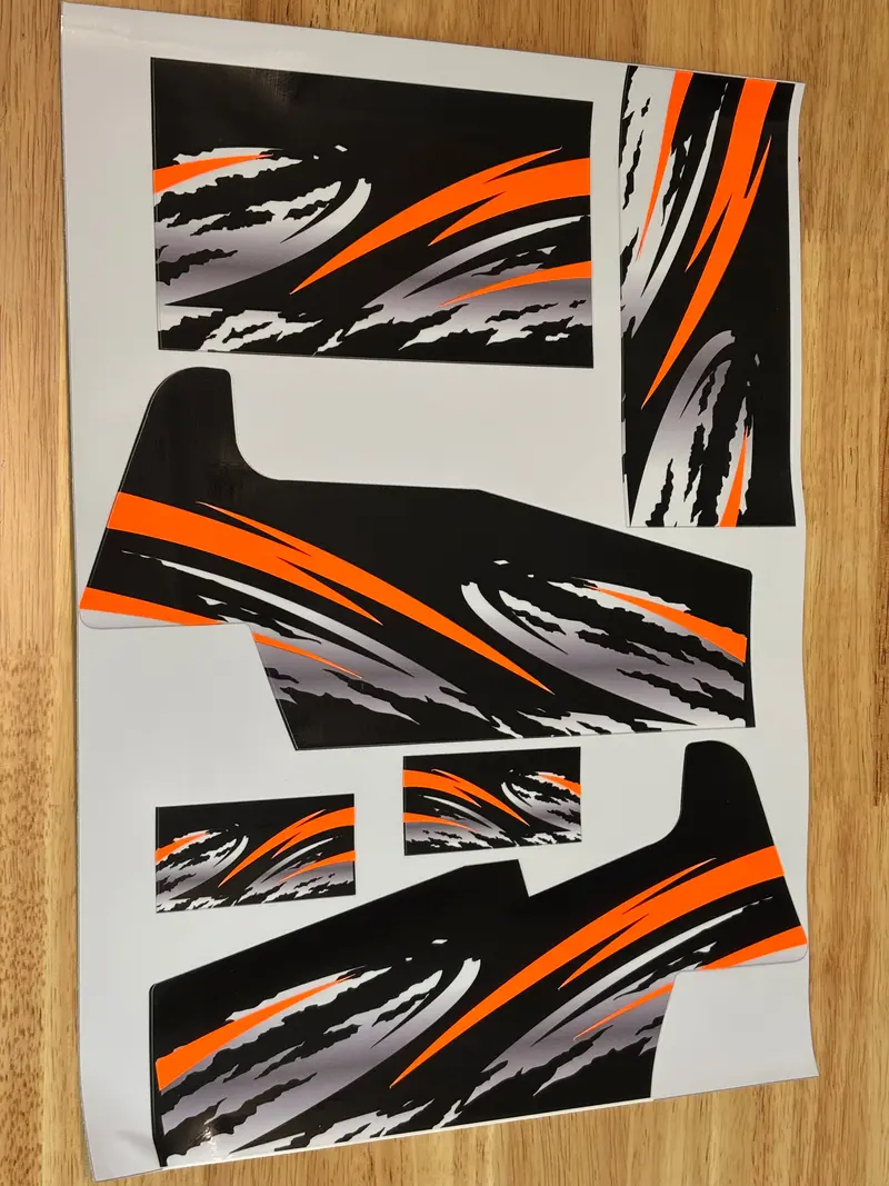1/10 Custom Works Rc Sprint Car Wrap Base Decals 1