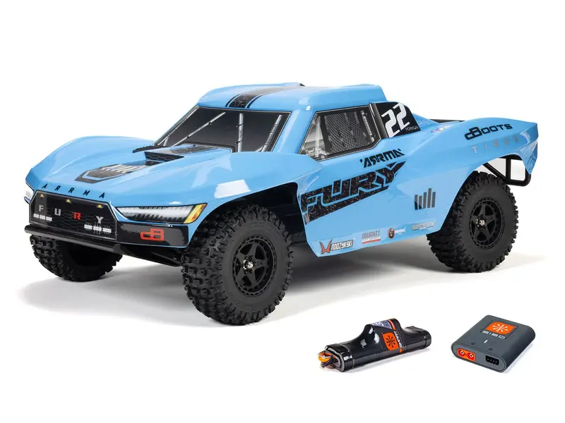 1/10 Fury Mega 550 4X2 Sct With Battery & Charger Blue 1