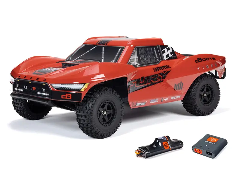 1/10 Fury Mega 550 4X2 Sct With Battery & Charger Red 1