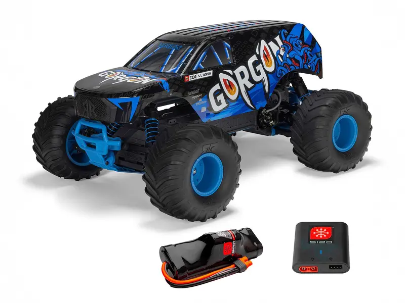 1/10 Gorgon Mega 550 2Wd Mt With Battery & Charger Blue 1