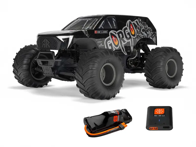 1/10 Gorgon Mega 550 2Wd Mt With Battery & Charger Gun Metal 1