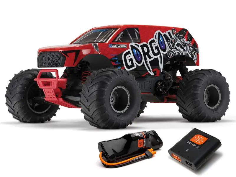 1/10 Gorgon Mega 550 2Wd Mt With Battery & Charger Red 1