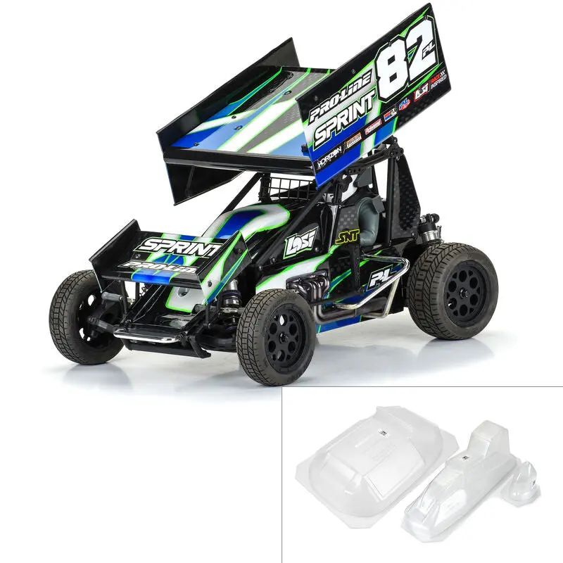 1/10 Sprint Car Lightweight Body Kit W/ Wings Clear (Losi 22S Sprint Car), Pro367400 1