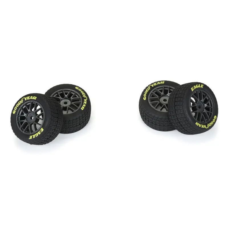 1/12 Goodyear Eagle Dirt Tire F/R Mtd Gray Wheels (4): Losi Nascar Grom, Pro1030310 1