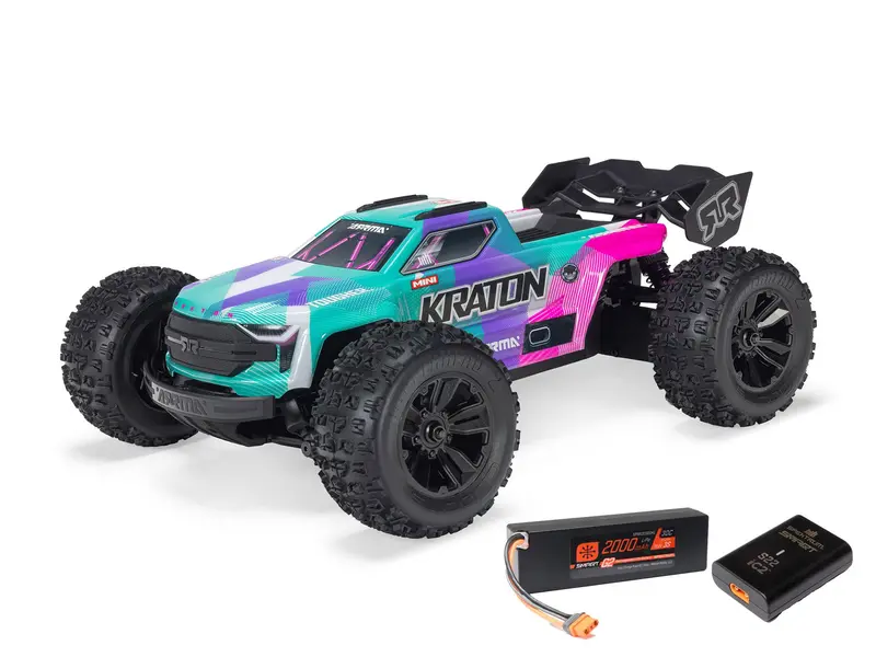 1/16 Mini Kraton 3S Dsc 4X4 Rtr With Batt/Charg, Pink/Teal 1
