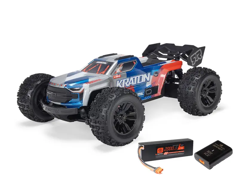 1/16 Mini Kraton 3S Dsc 4X4 Rtr With Batt/Charg, Red/Blue 1