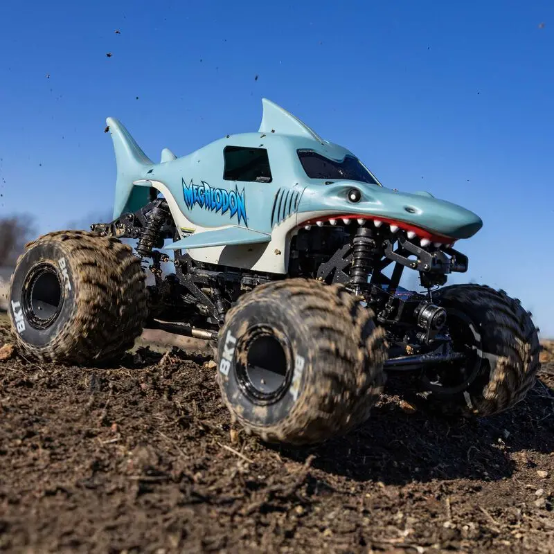 1/18 Mini Lmt Megalodon 2S 4X4 Rtr Brushed Monster Truck - Los01026t3 1