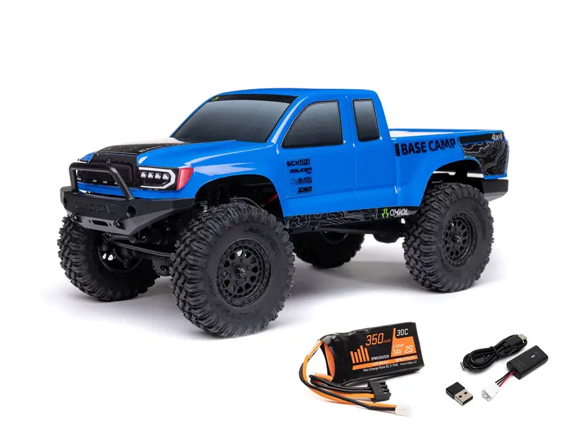 1/24 Scx24 Base Camp 4Wd Rock Crawler Rtr Blue 1