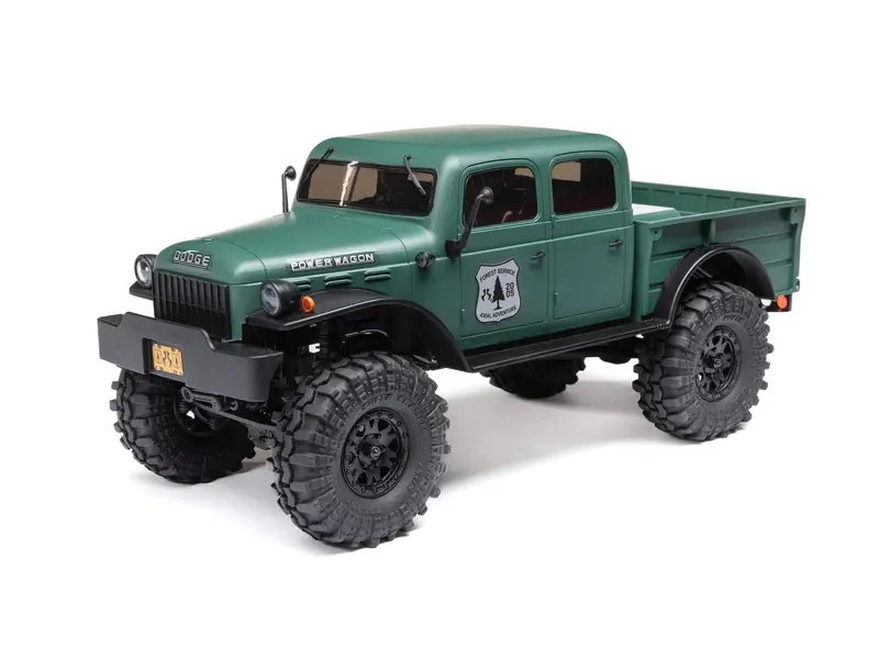 1/24 Scx24 Dodge Power Wagon 4Wd Rock Crawler Rtr Green 1