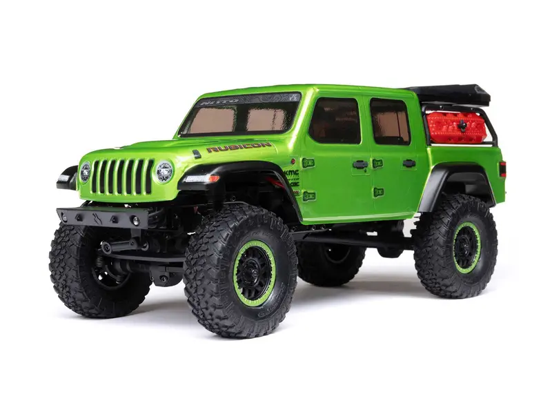 1/24 Scx24 Jeep Jt Gladiator 4Wd Rock Crawler Rtr Green 1