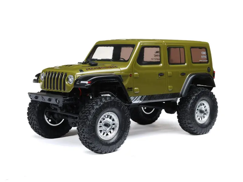 1/24 Scx24 Jeep Wrangler Jlu 4Wd Rock Crawler Rtr Green 1