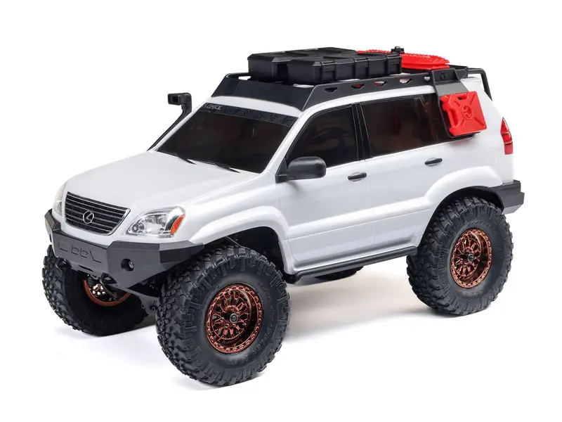 1/24 Scx24 Lexus Gx 470 4Wd Rock Crawler Rtr White 1
