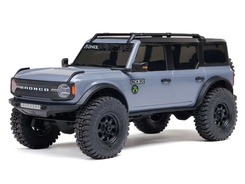 1/30 Scx30 Ford Bronco 4X4 Rtr Rock Crawler Grey 1