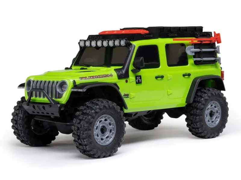 1/30 Scx30 Jeep Wrangler Jlu 4X4 Rtr Rock Crawler Green 1