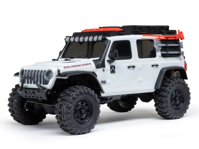 1/30 Scx30 Jeep Wrangler Jlu 4X4 Rtrrock Crawler White 1