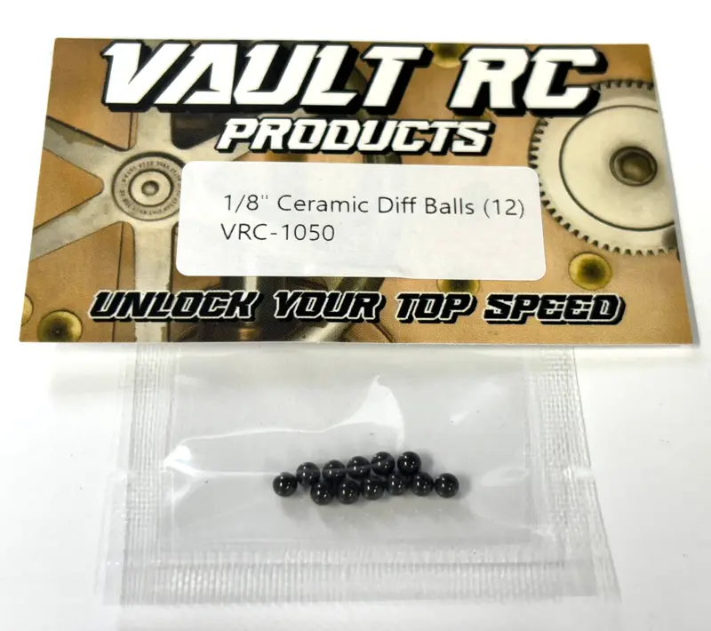 1/8" Ceramic Diff Balls (12), Vrc-1050 1