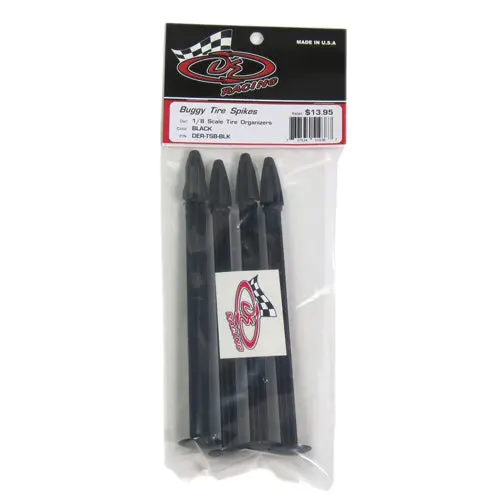 1/8 Scale Buggy Tire Spikes (Black) 4Pcs, Der-Ts2-Blk 1