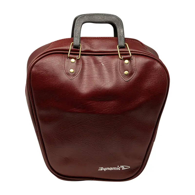1 Ball Vinyl Bowling Bag - Burgundy 1