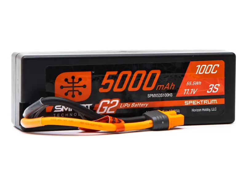 11.1V 5000Mah 3S 100C Smart G2 Hardcase Lipo Battery: Ic3 1