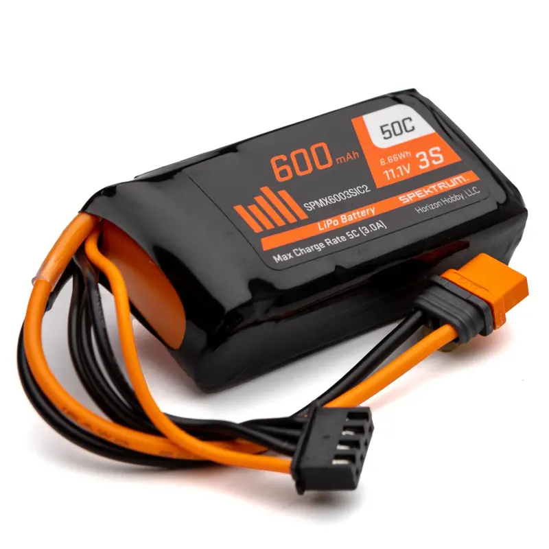 11.1V 600Mah 3S 50C Lipo Battery: Ic2 1