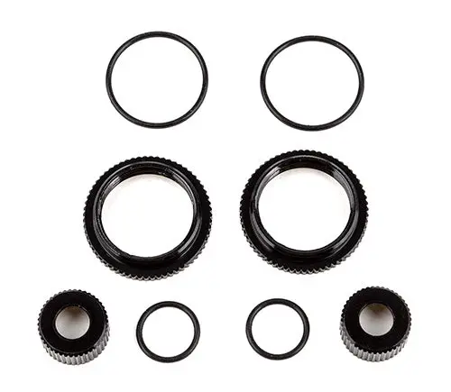 13Mm Shock Collar And Seal Retainer Set, Black Aluminum Asc-91929 1