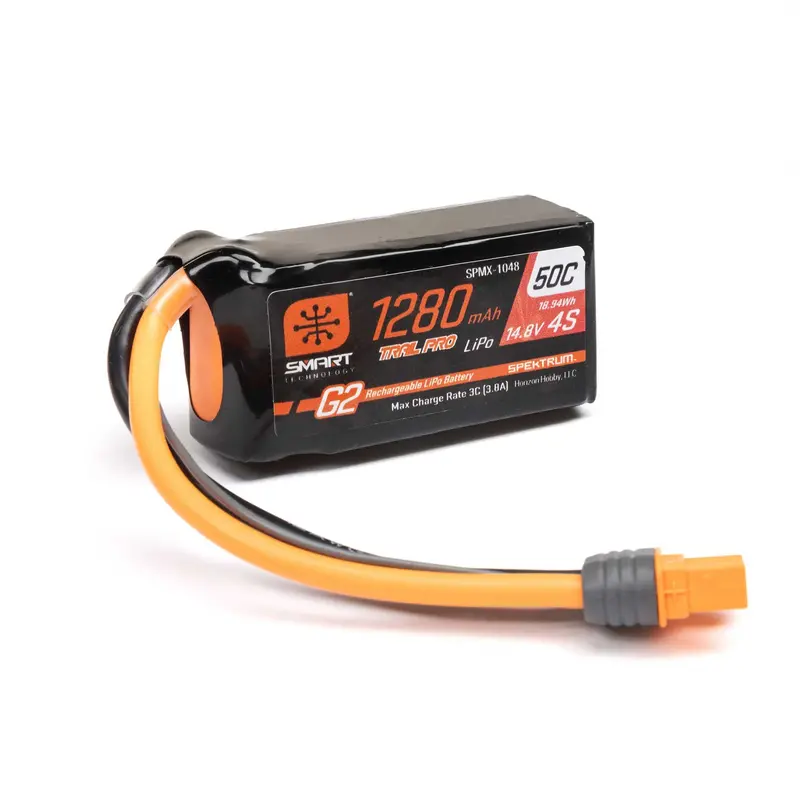 14.8V 1280Mah 4S 50C Smart G2 Trail Pro Lipo Battery: Ic3 1