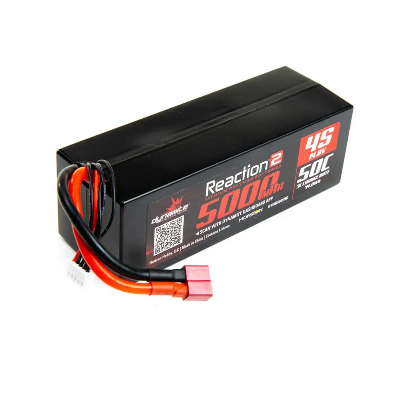 14.8V 5000Mah 4S 50C Lipo, Hardcase: Deans 1