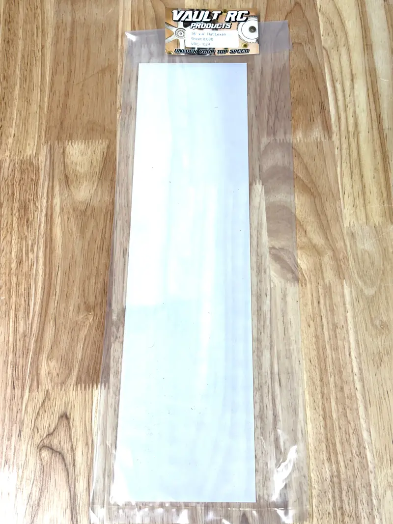 16" X 4" Flat Lexan Sheet 0.030, Vrc-1024 1
