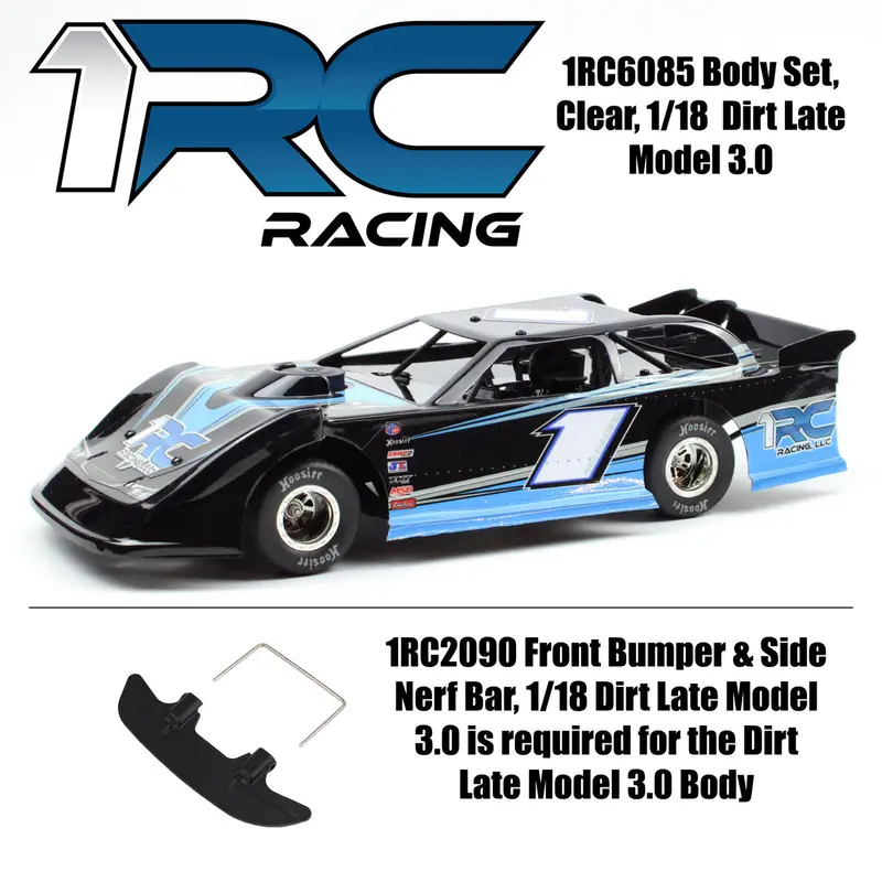 1Rc 1/18 Lm 3.0 Latemodel Body Set, Clear, 1Rc6085 1