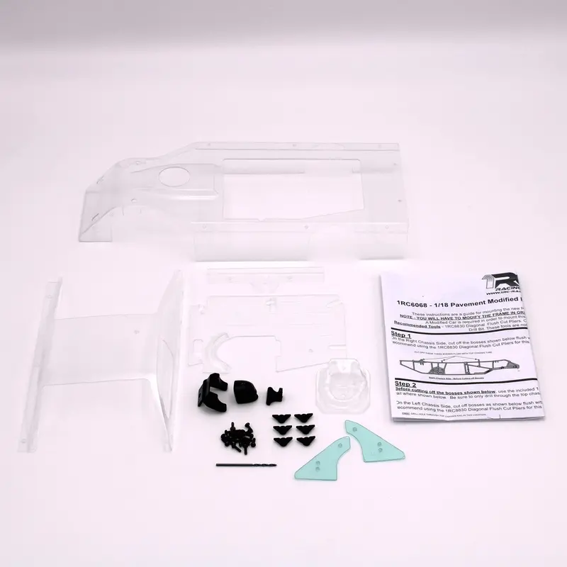 1Rc 1/18 Pavement Modified Body Set, Clear 1
