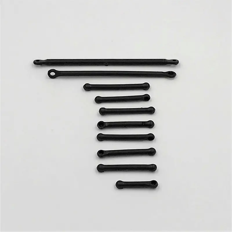 1Rc Radius Rods, Black, 1/18 Mid, Spr 1