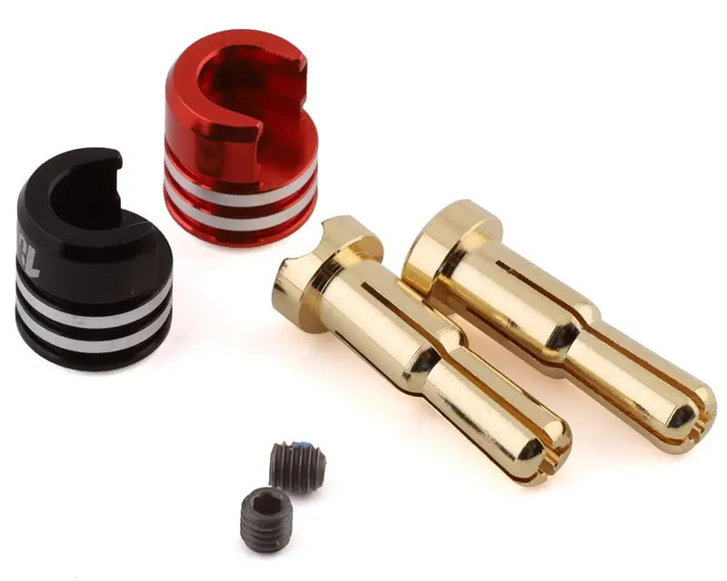 1Up Racing Heatsink Bullet Plug Grips W/4-5Mm Bullets (Black/Red), 1Up190437 1