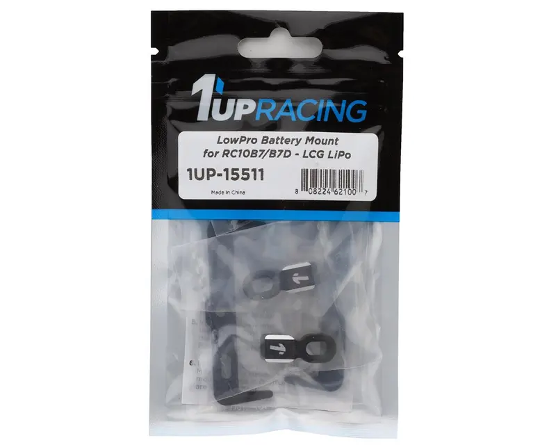 1Up Racing Rc10b7/B7d Aluminum Lowpro Battery Mount (Black) (Lcg Battery), 1Up15511 2