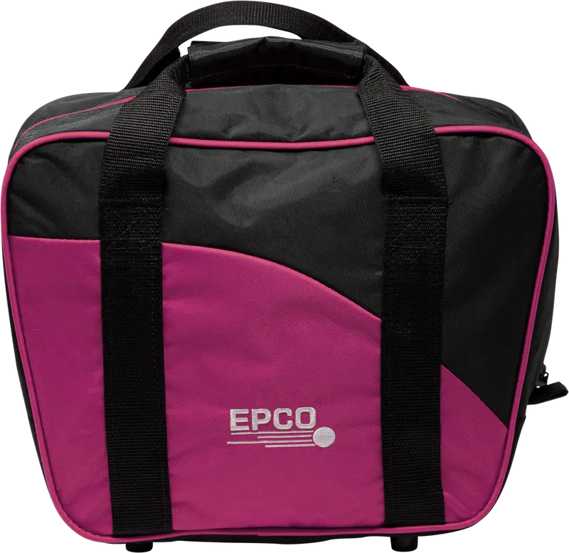 2 Small Balls/Shoes Nylon Bowling Bag - Pink And Black 1