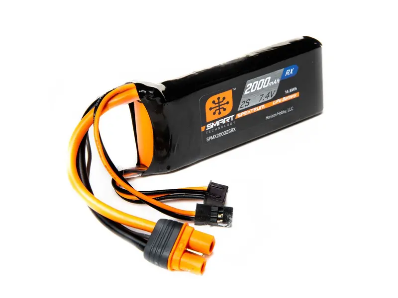 2000Mah 2S 7.4V Smart Lipo Receiver Battery; Ic3 1