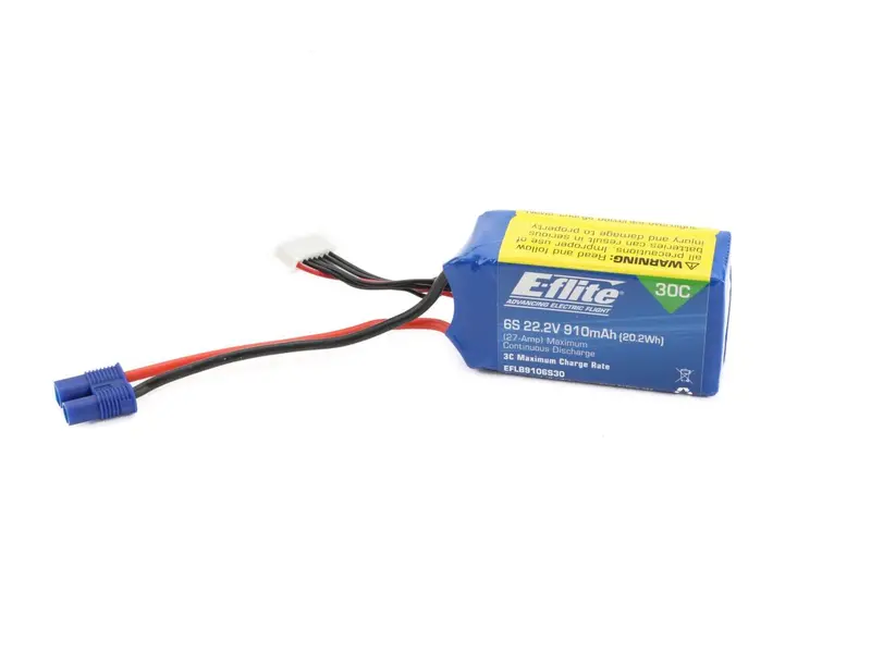 22.2V 910Mah 6S 30C Lipo W/Ec3 1