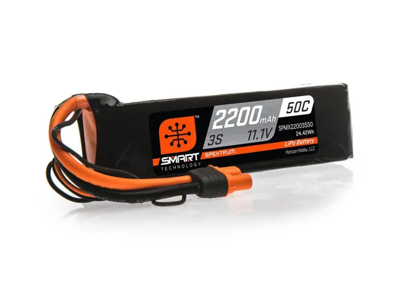 2200Mah 3S 11.1V 50C Smart Lipo Battery; Ic3 1