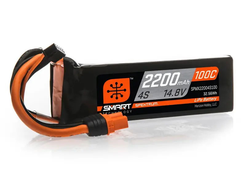 2200Mah 4S 14.8V 100C Smart Lipo Battery; Ic3 1