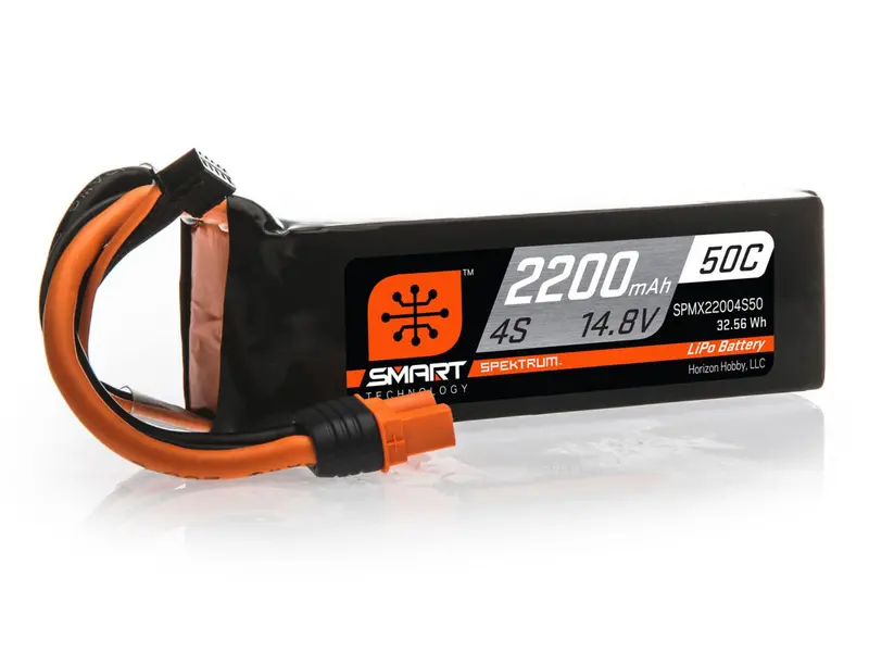 2200Mah 4S 14.8V 50C Smart Lipo Battery; Ic3 1