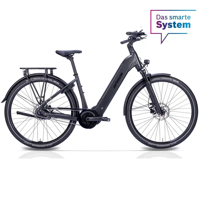28" Damen E-Bike City Fahrrad Ls Wave Terra Ct2 Bosch Performance Line Smart System Powertube 600 Wh 8 X Gang Shimano Nexus Rücktrittbremse Schwarz 1
