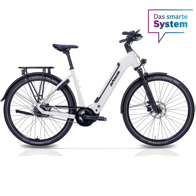 28" Damen E-Bike City Fahrrad Ls Wave Terra Ct2 Bosch Performance Line Smart System Powertube 600 Wh 8 X Gang Shimano Nexus Rücktrittbremse Weiß 1