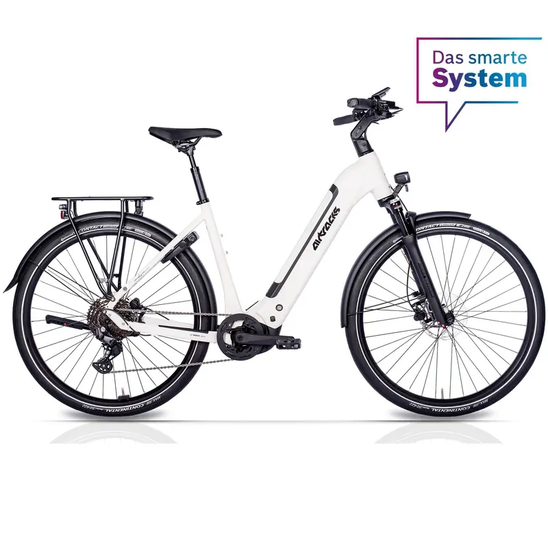 28" Damen E-Bike Trekking Fahrrad Ls Wave Terra Tr2 Bosch Performance Line Px Smart System Powertube 600 Wh 10 X Gang Shimano Deore Rd-M5130 Sgs Weiß 1