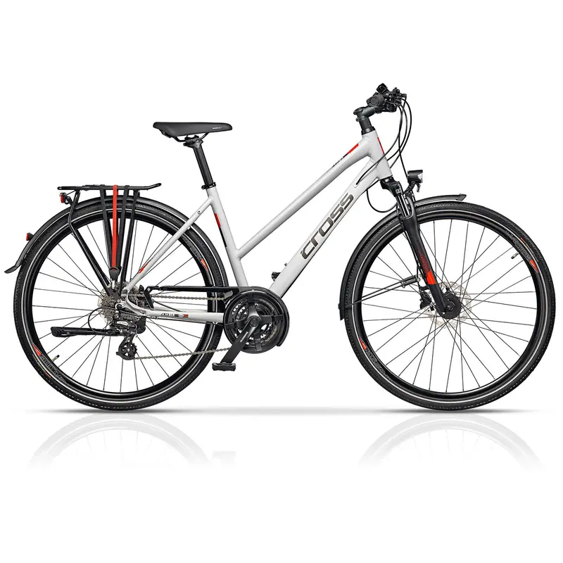28" Damen Trekking Fahrrad Amber Trekk Trekkingrad 24 X Gang Shimano Altus Rd-M310 Sgs Weiß 1