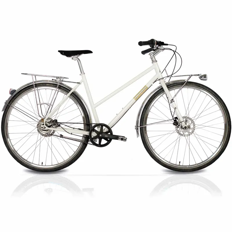 28" Damen Urban Bike City Fahrrad Street Crmo Gates Carbon Drive Belt Shimano 7 X Gang Nexus Weiß 1