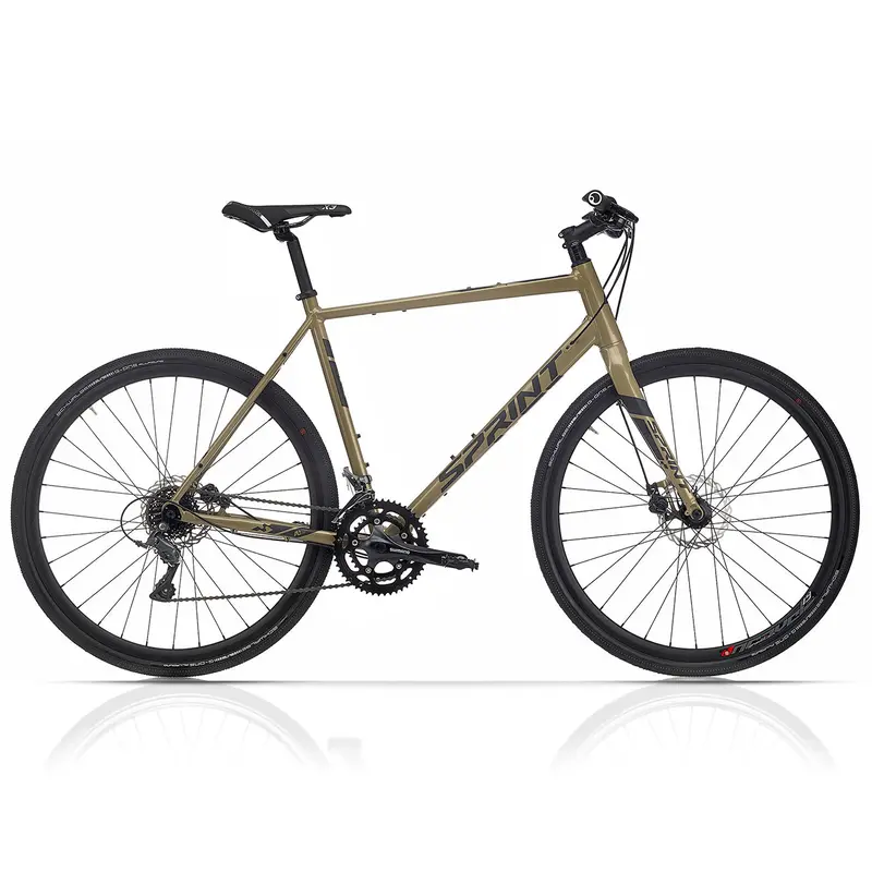 28" Herren Gravel Bike Whisper Plus Flatbar Fahrrad 2 X 8 Gang Shimano Claris Rd-R2000 Beige 1