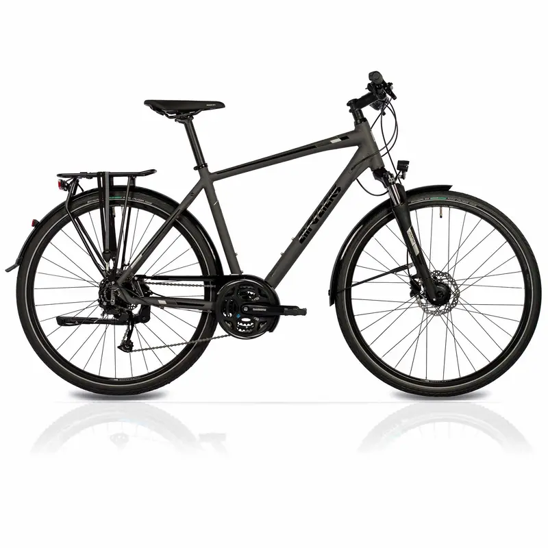 28" Herren Trekking Fahrrad Tr.2835 Trekkingrad 24 X Gang Shimano Alivio Rd-M3100 Sgs Shadow Grau 1