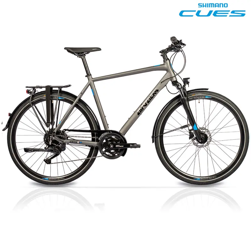 28" Herren Trekking Fahrrad Tr.2845 Trekkingrad 2 X 9 Gang Shimano Cues Rd-U3020-9 Shadow Grey 1