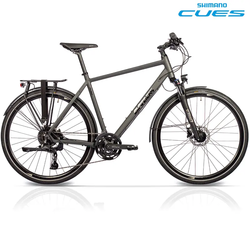 28" Herren Trekking Fahrrad Tr.2855 Trekkingrad 2 X 10 Gang Shimano Cues Rd-U6020-10 Shadow Black 1