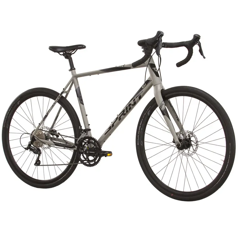 28 Zoll Herren Gravel Bike Whisper 5.0 Fahrrad 2 X 9 Shimano Sora R3000 Grau 1