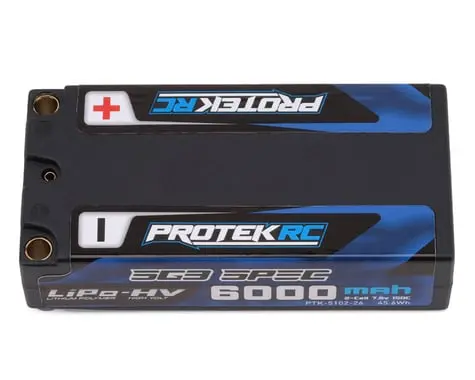 2S 150C Low Ir Sg3 Hv Shorty Lipo Battery (7.6V/6000Mah) W/5Mm Connectors (Roar Approved), Ptk-5102-26 1